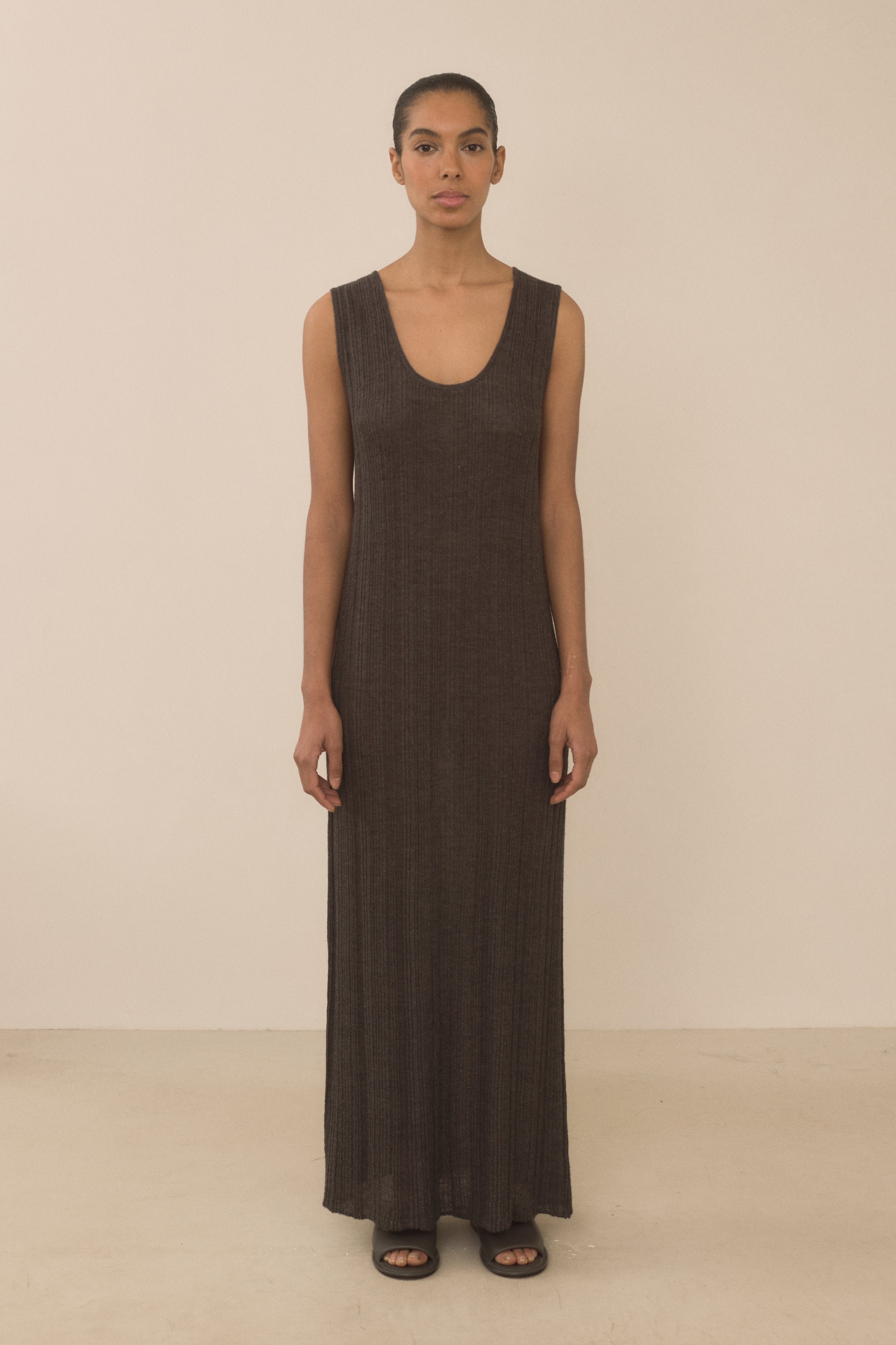 PLISSE TANK DRESS