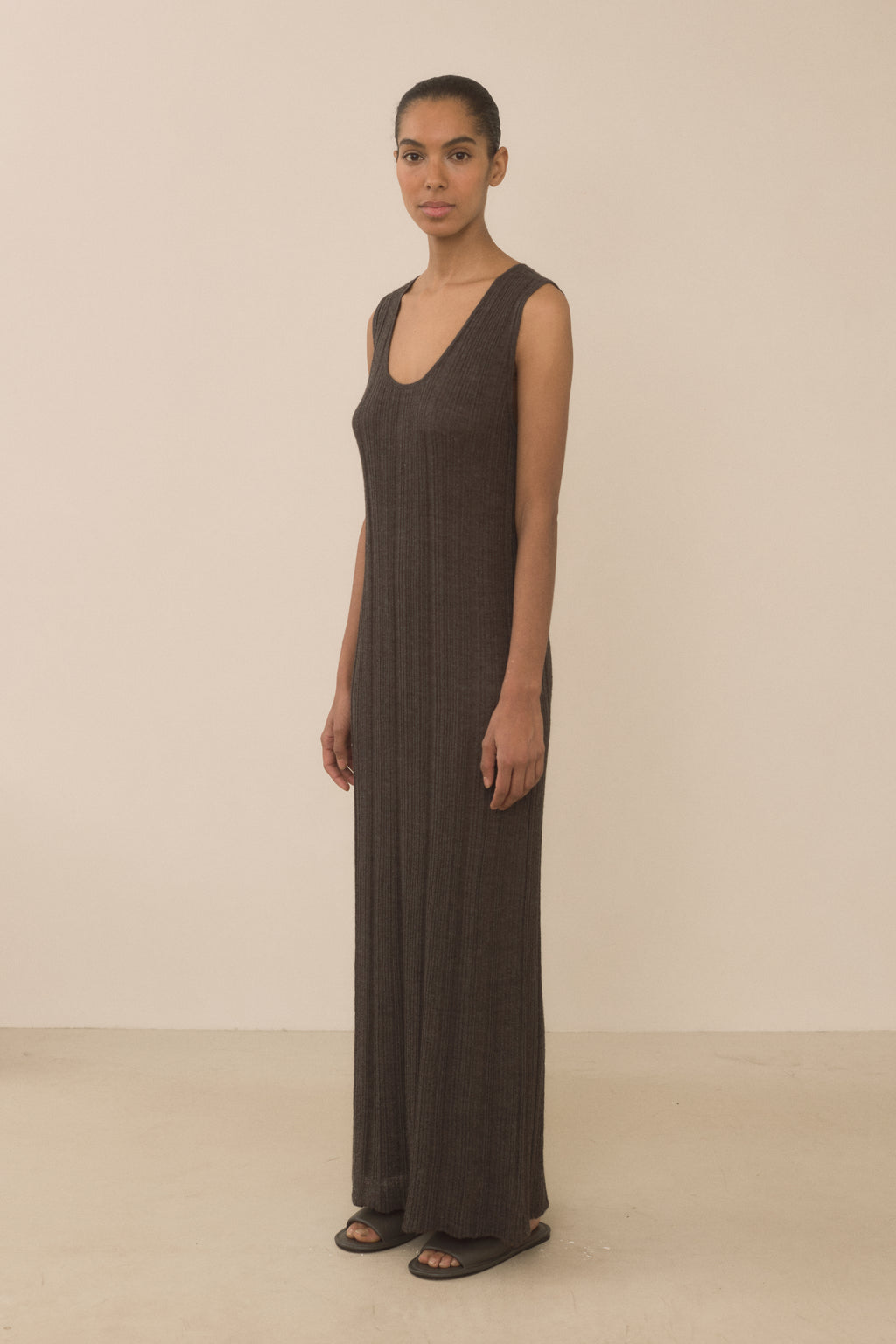 PLISSE TANK DRESS