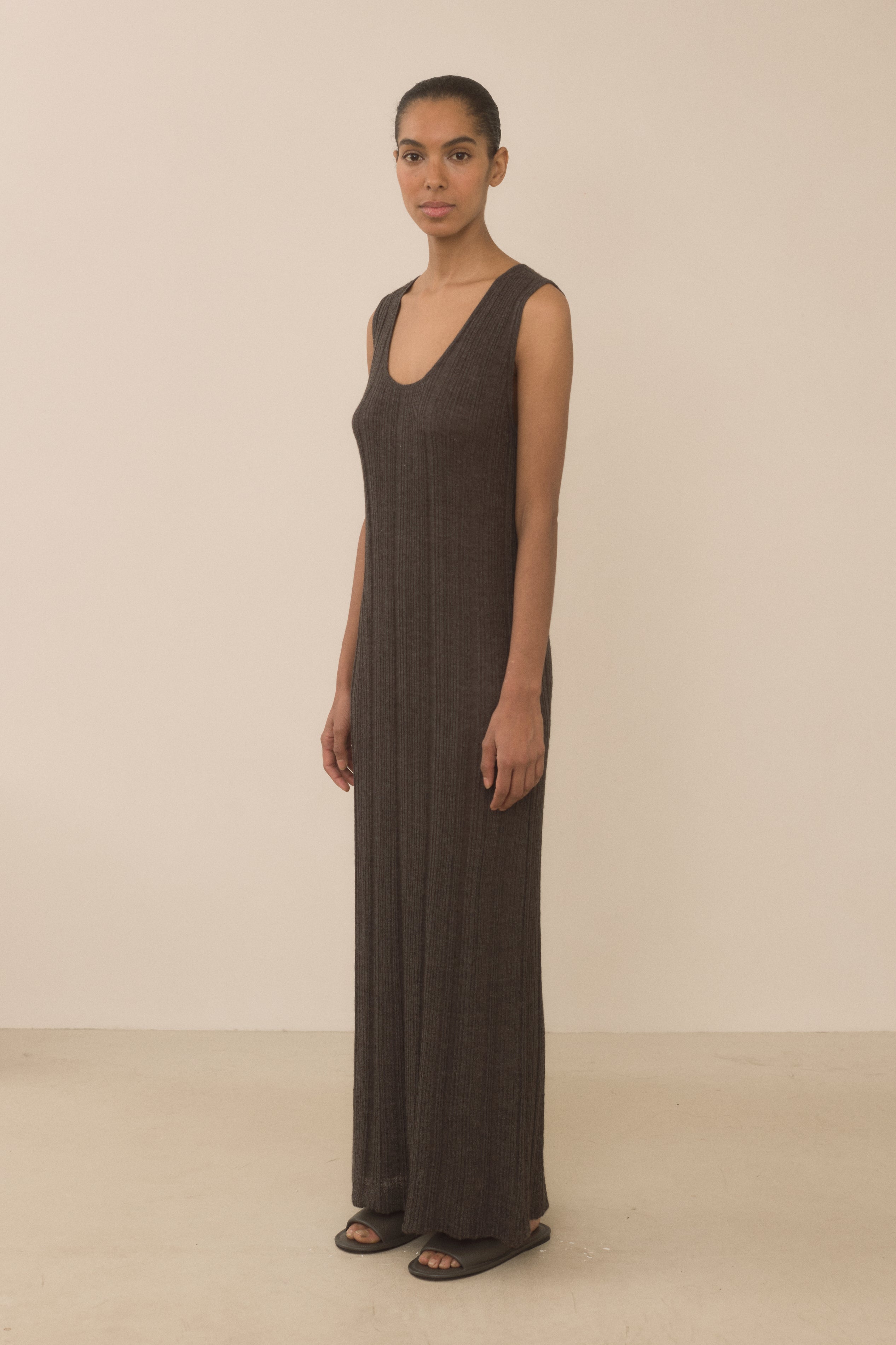 PLISSE TANK DRESS