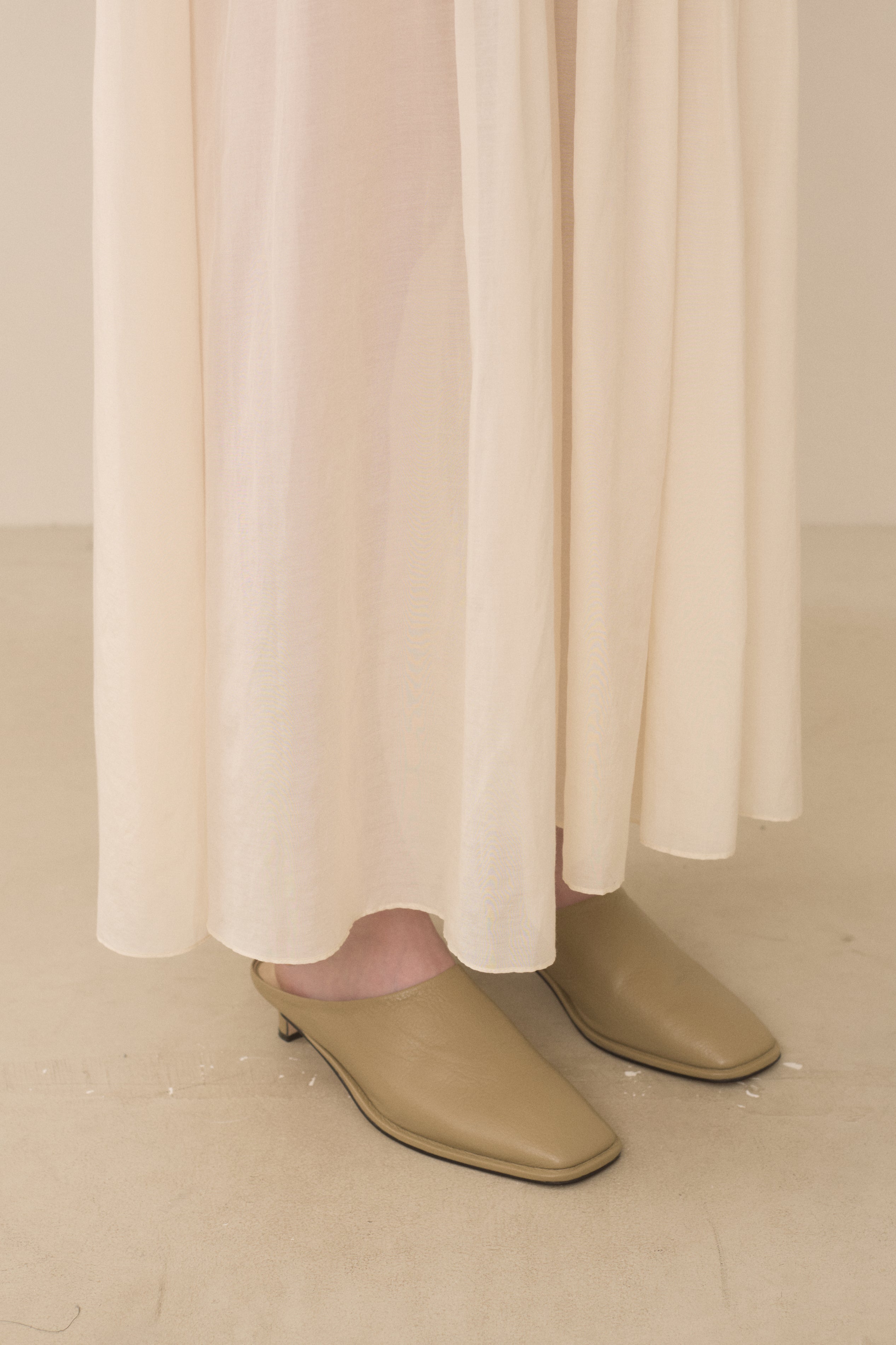 SHEER PLEAT DRESS