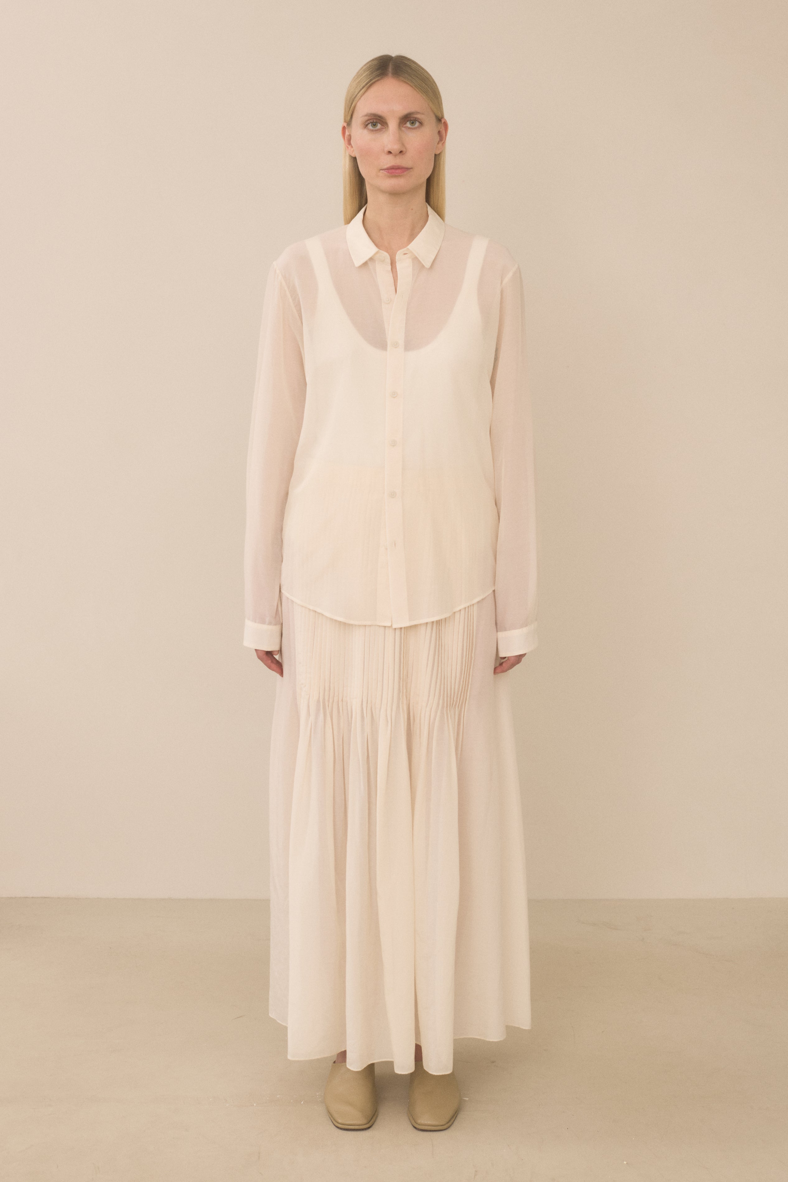 SHEER PLEAT SKIRT – Lauren Manoogian