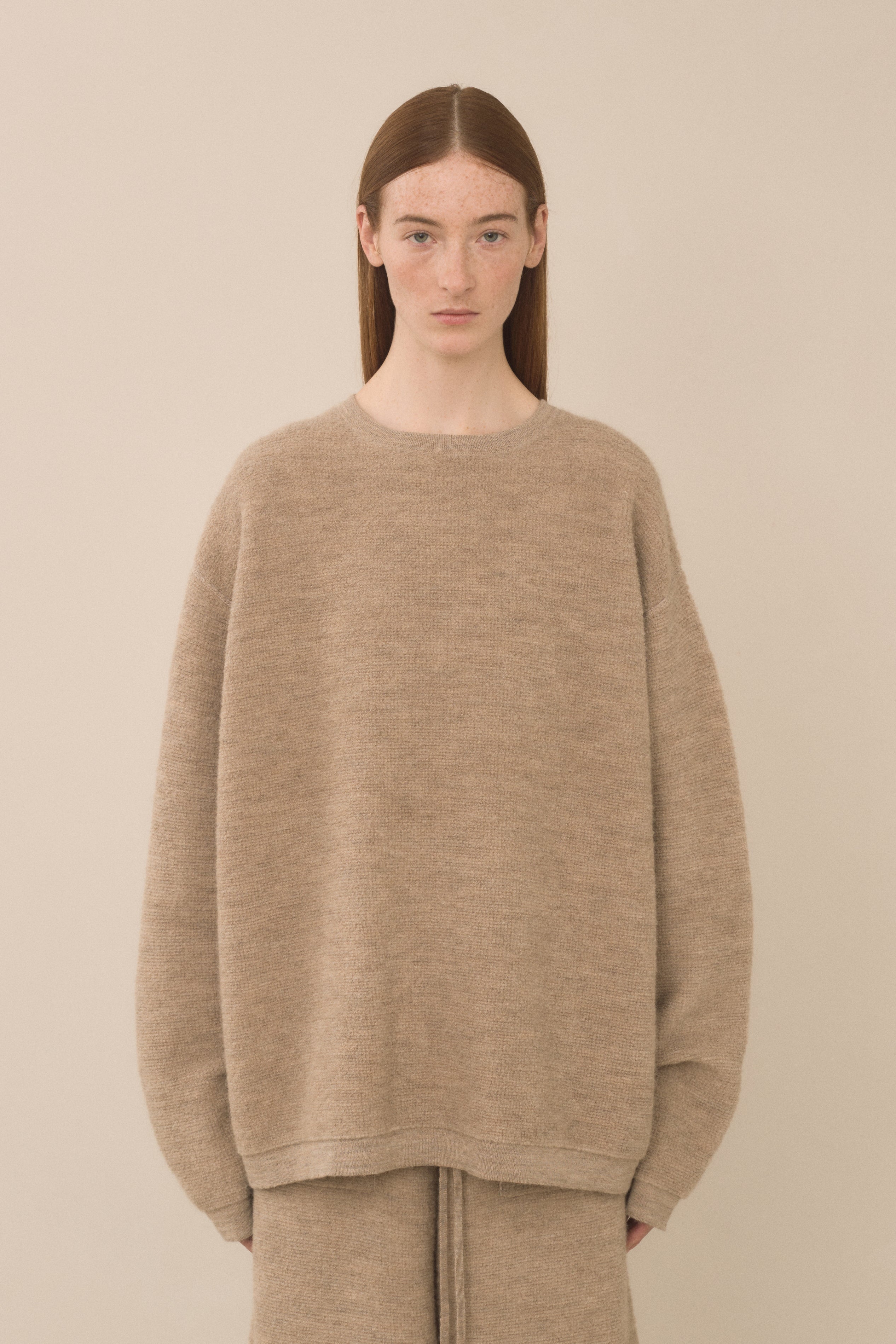 FINE TERRY CREWNECK