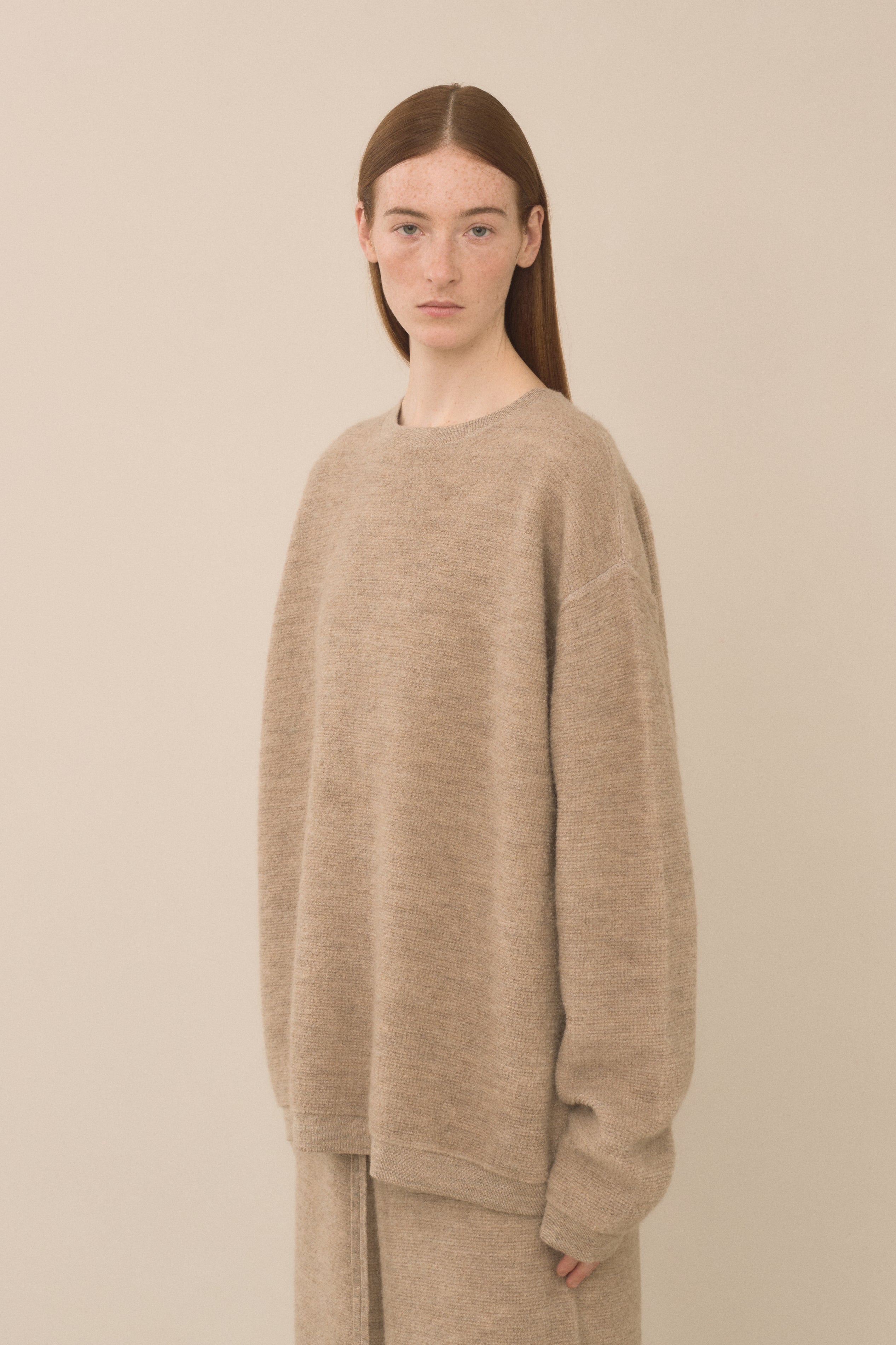 FINE TERRY CREWNECK