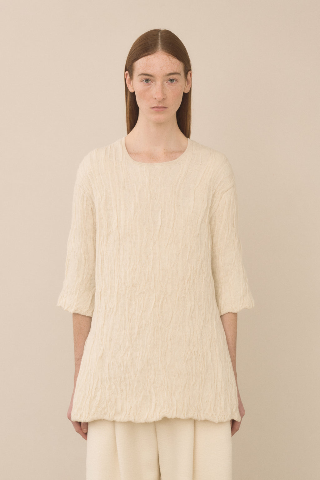 GAUZE PULLOVER