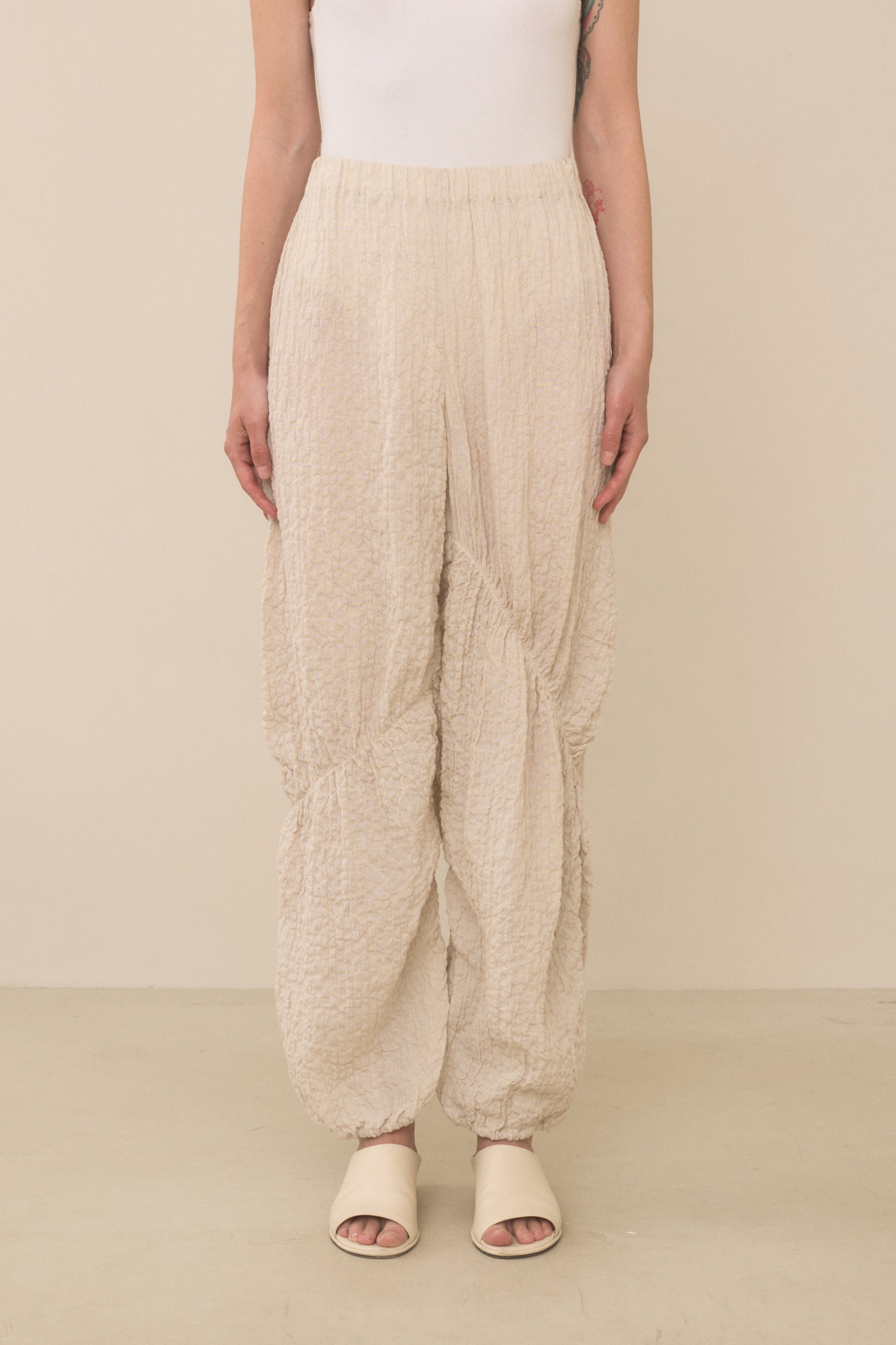 SHIRRED PANTS
