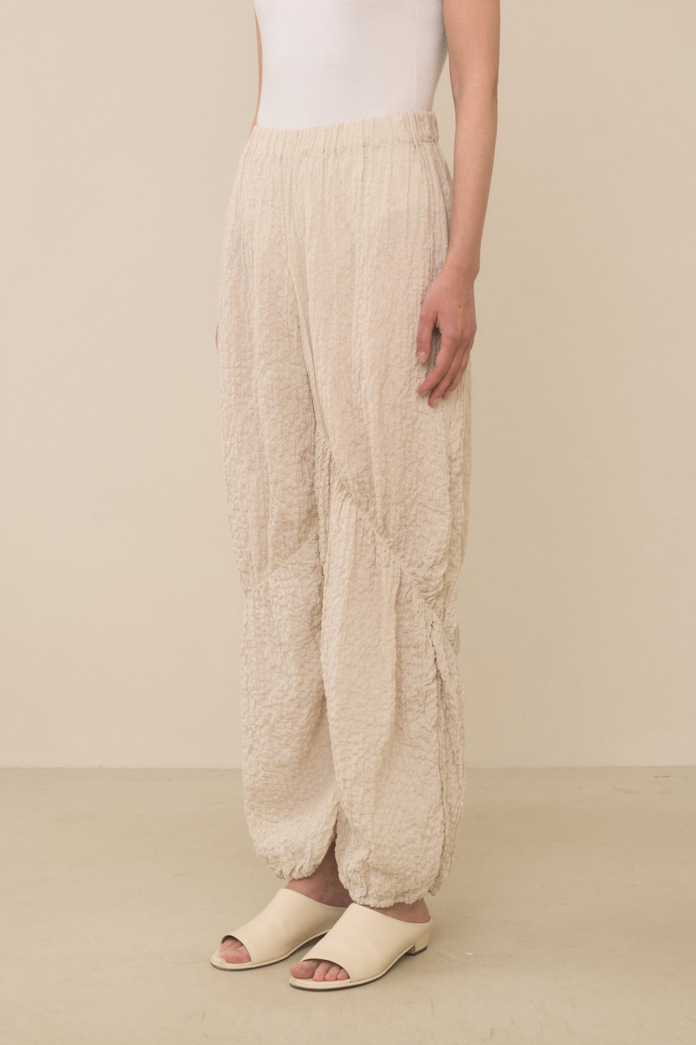 SHIRRED PANTS