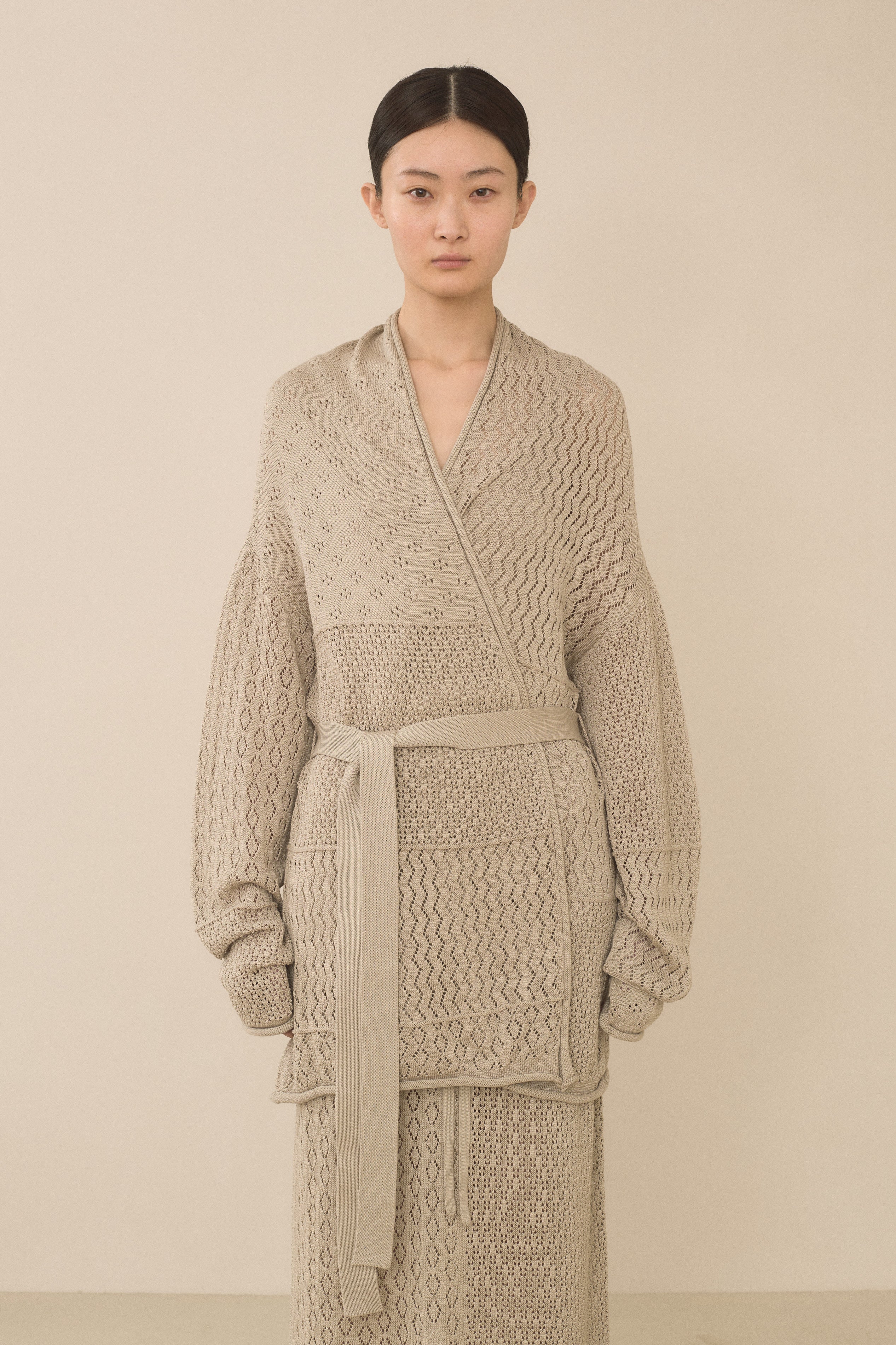 MIX POINTELLE CARDIGAN