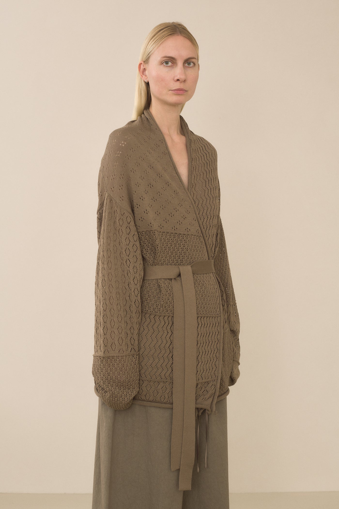 MIX POINTELLE CARDIGAN