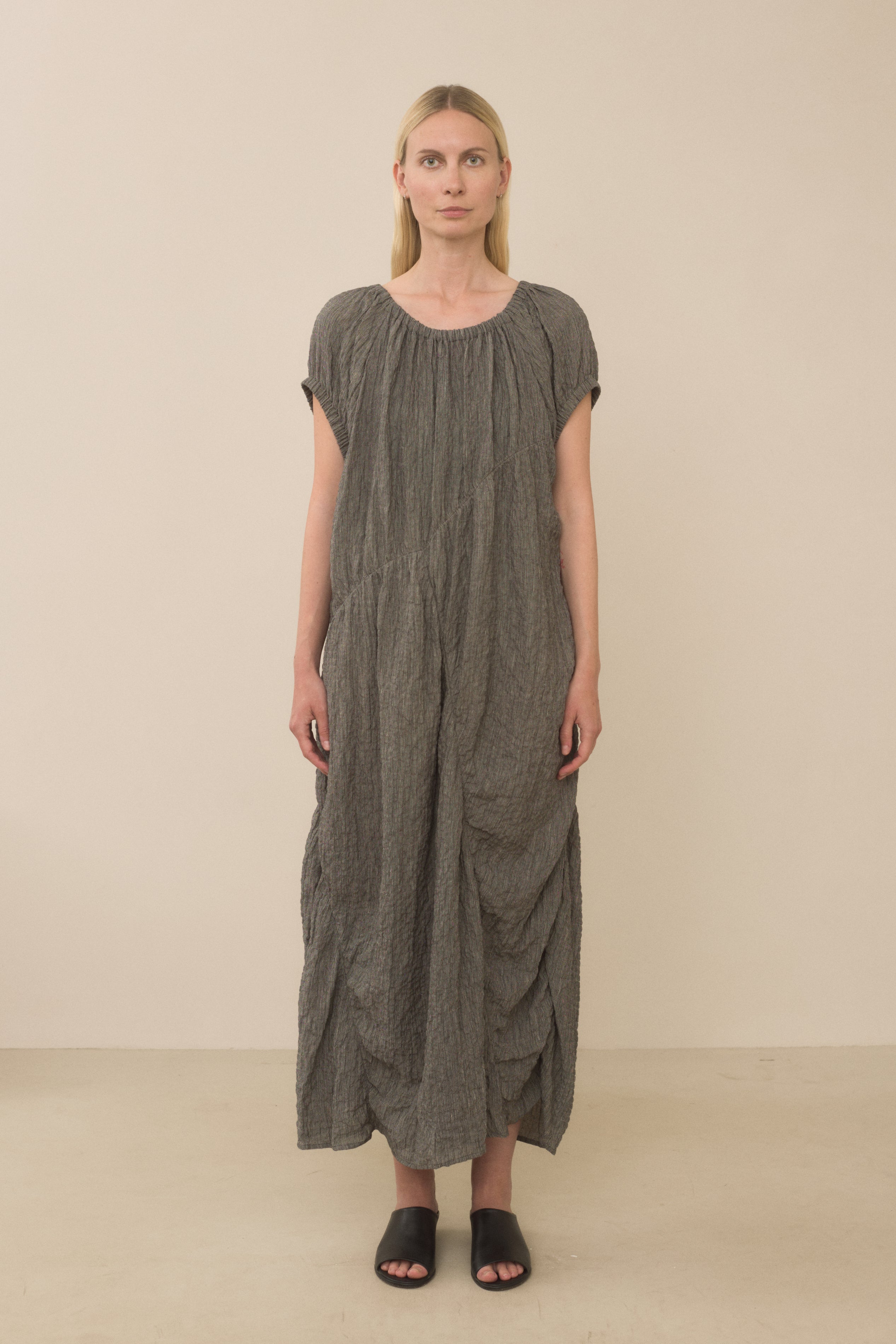 SHIRRED DRESS