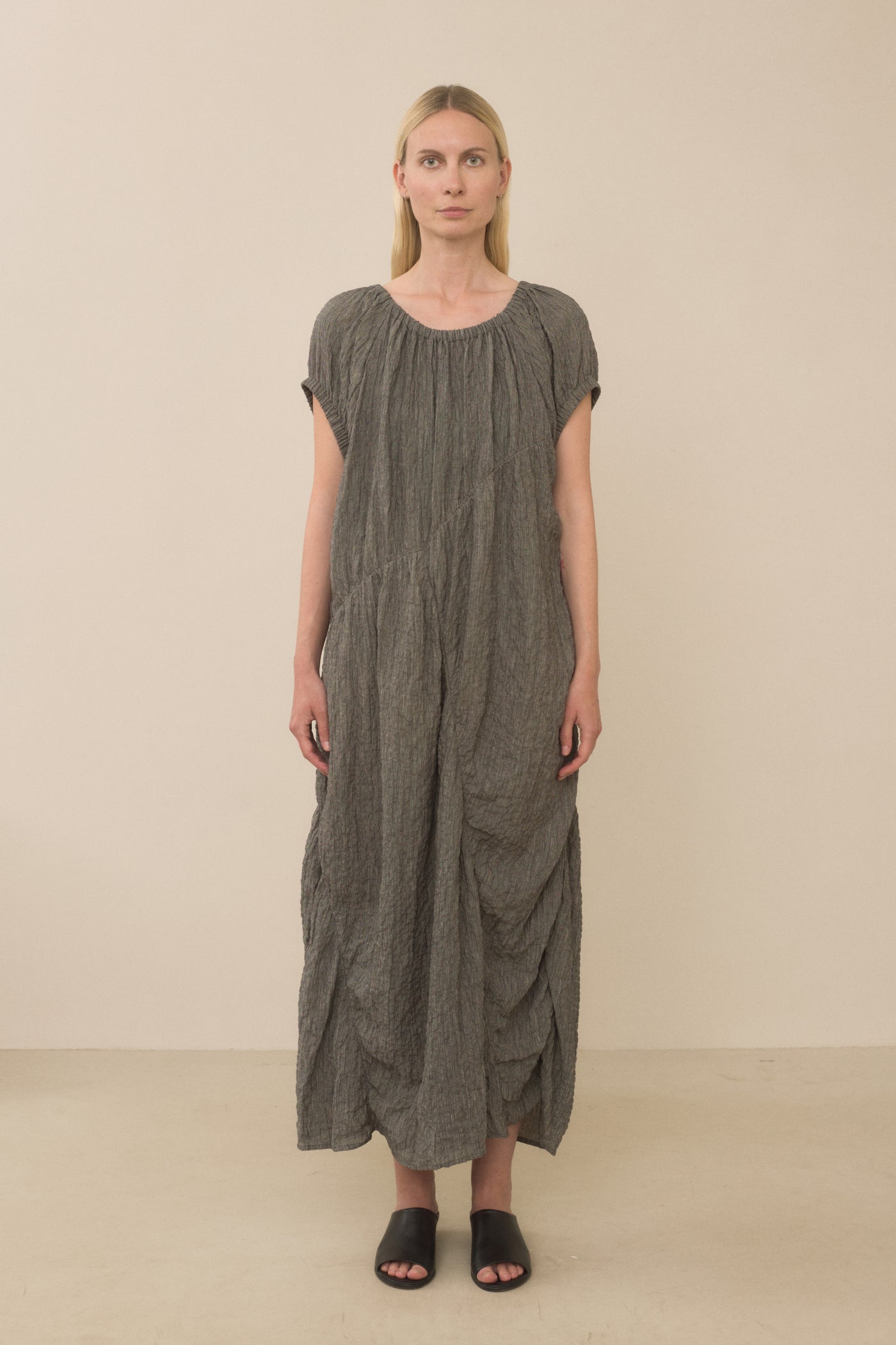 SHIRRED DRESS