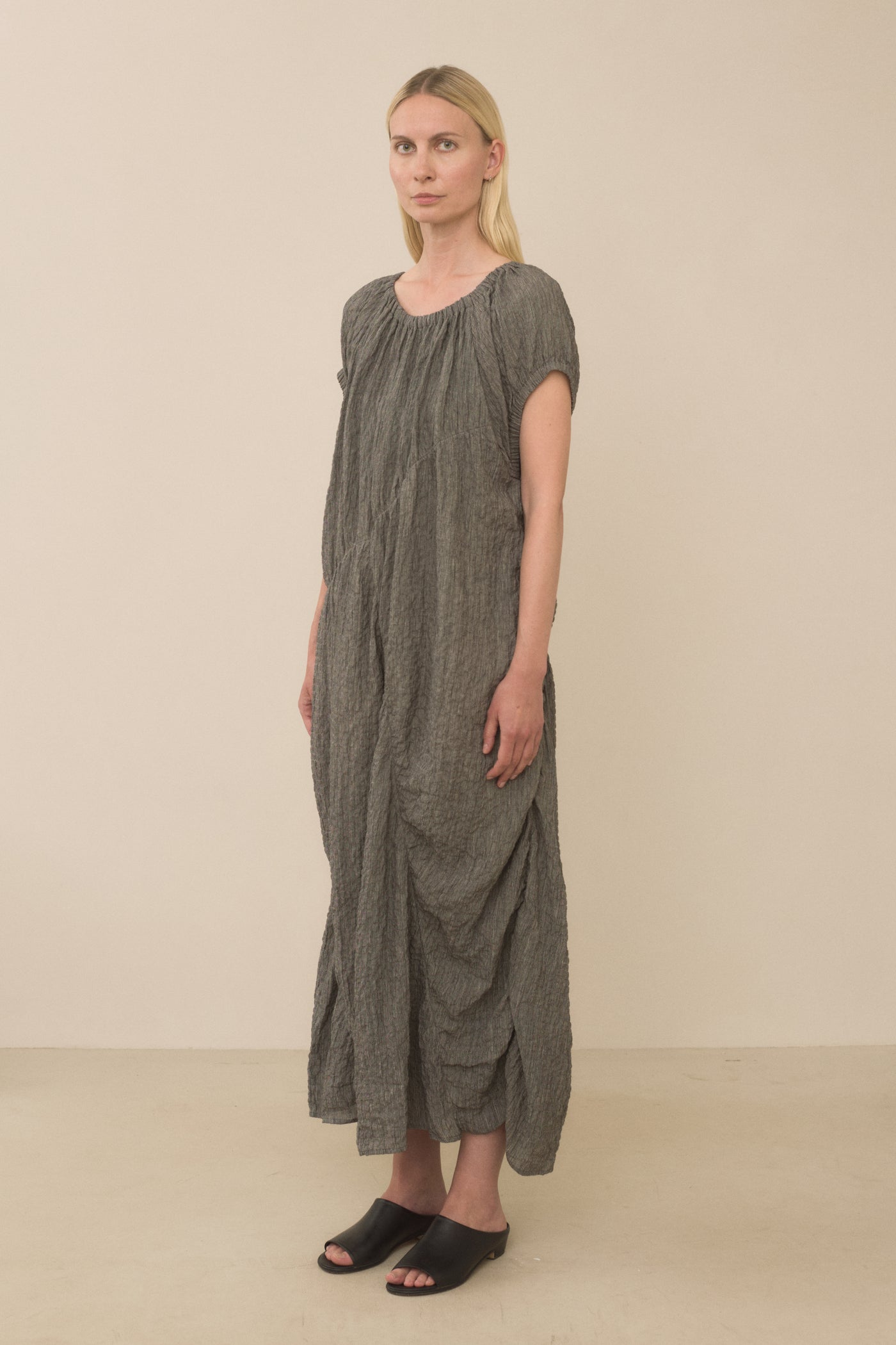 SHIRRED DRESS