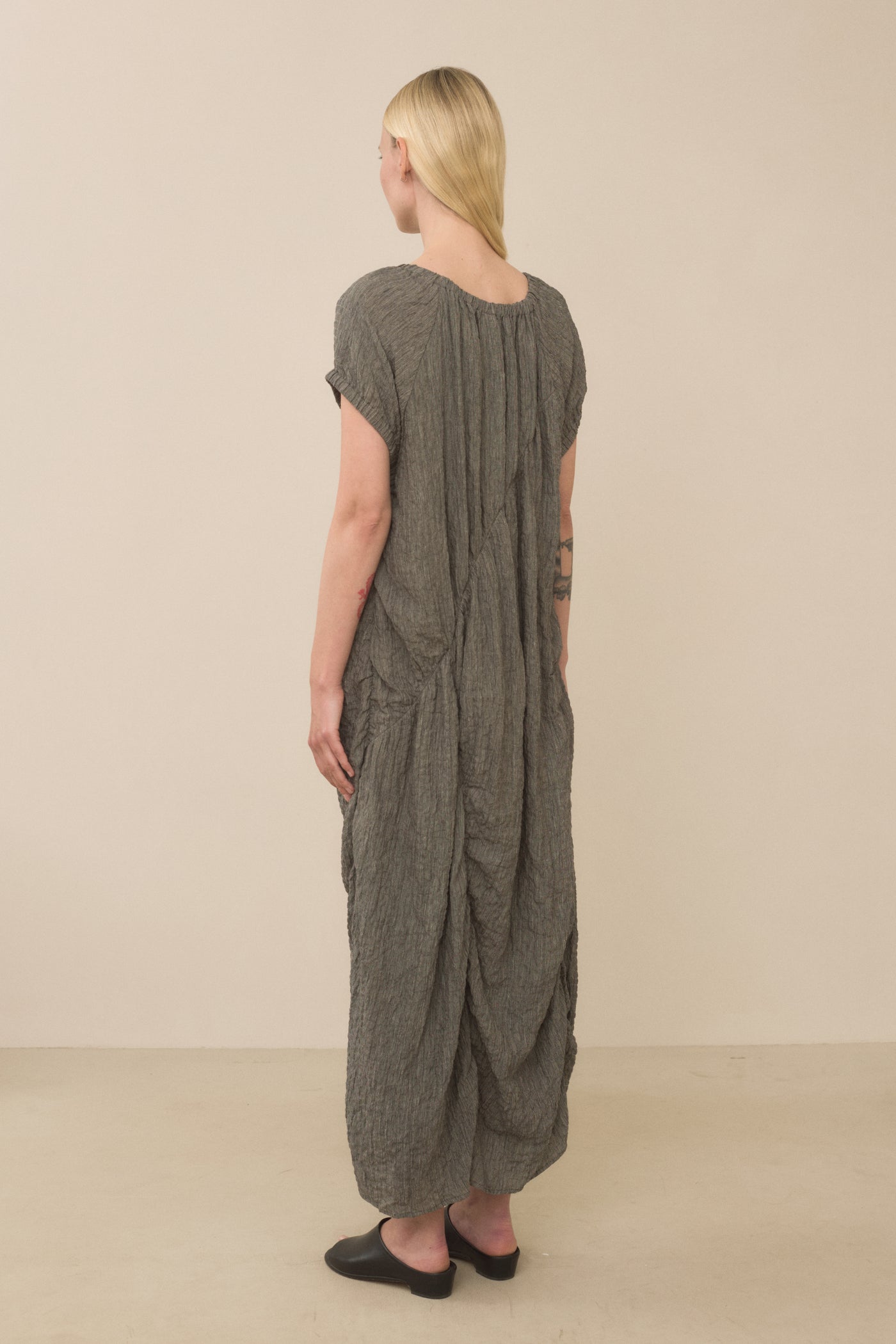 SHIRRED DRESS