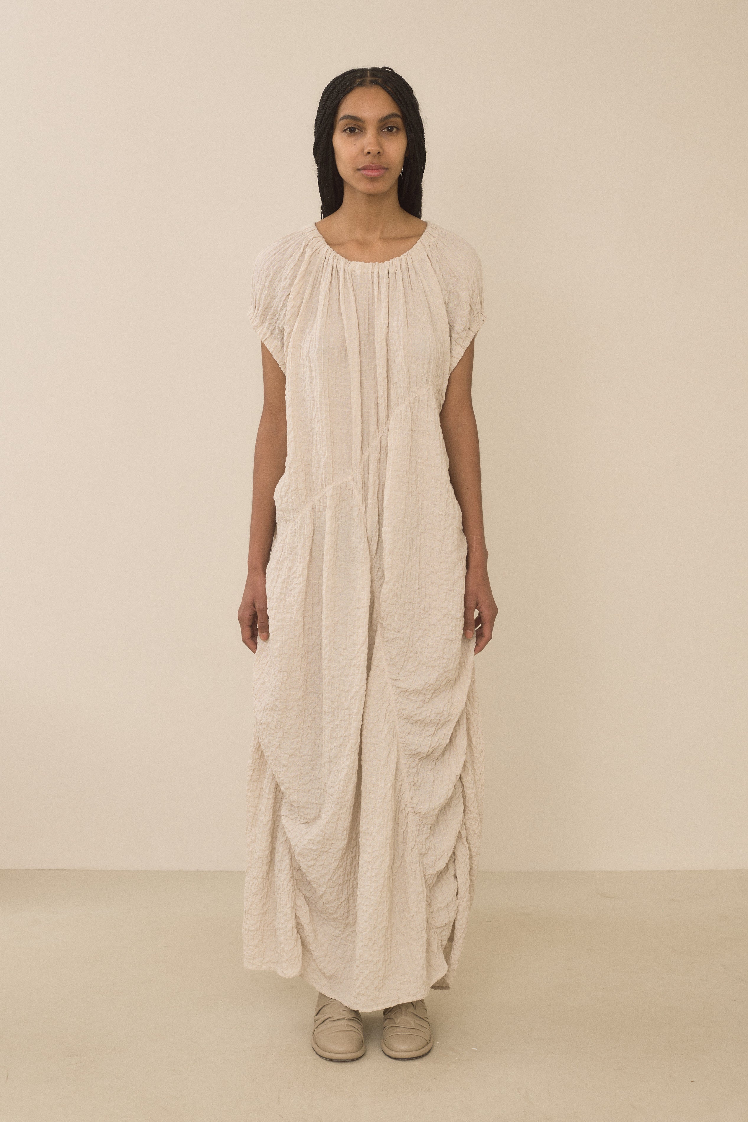 SHIRRED DRESS