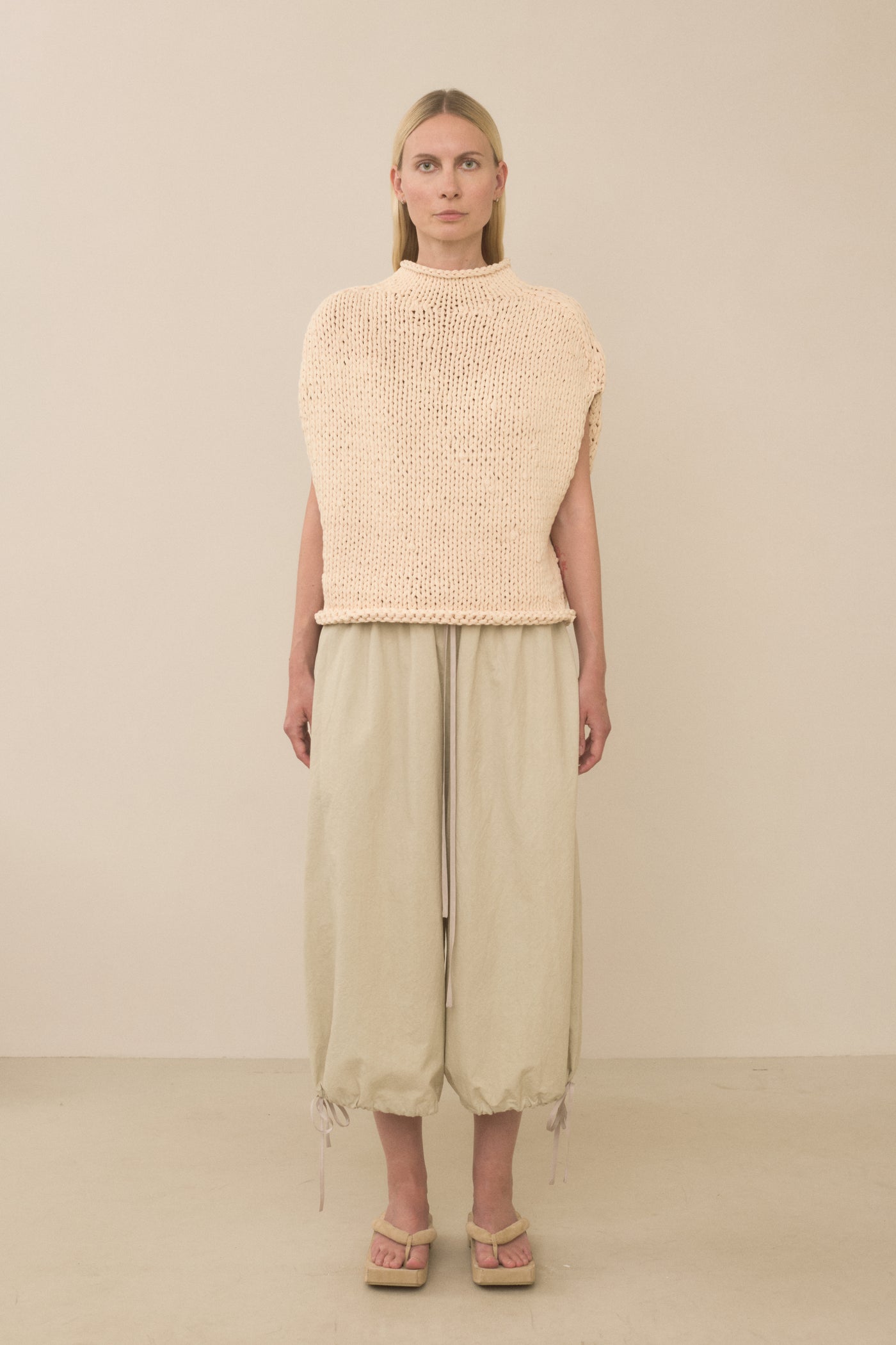 HANDKNIT JERSEY SHELL