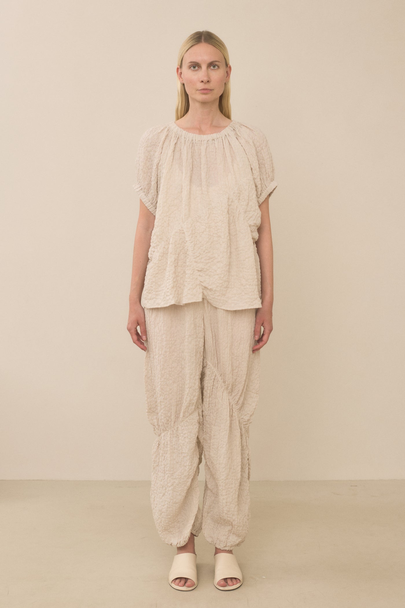 SHIRRED PANTS