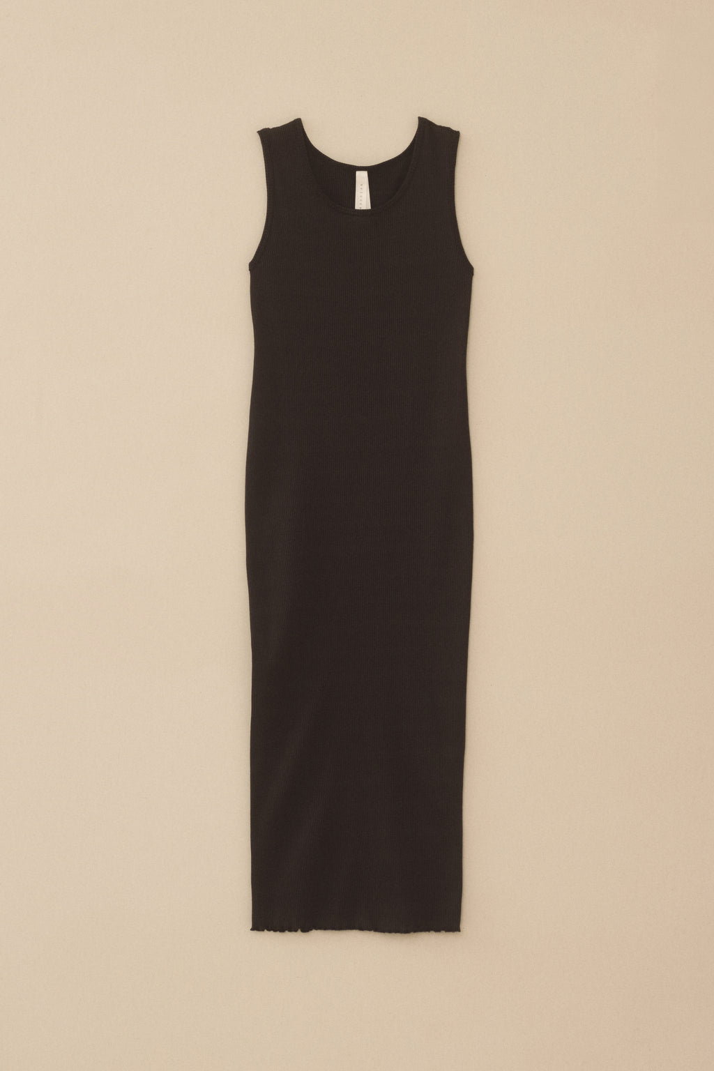 RUFFLE RIB DRESS