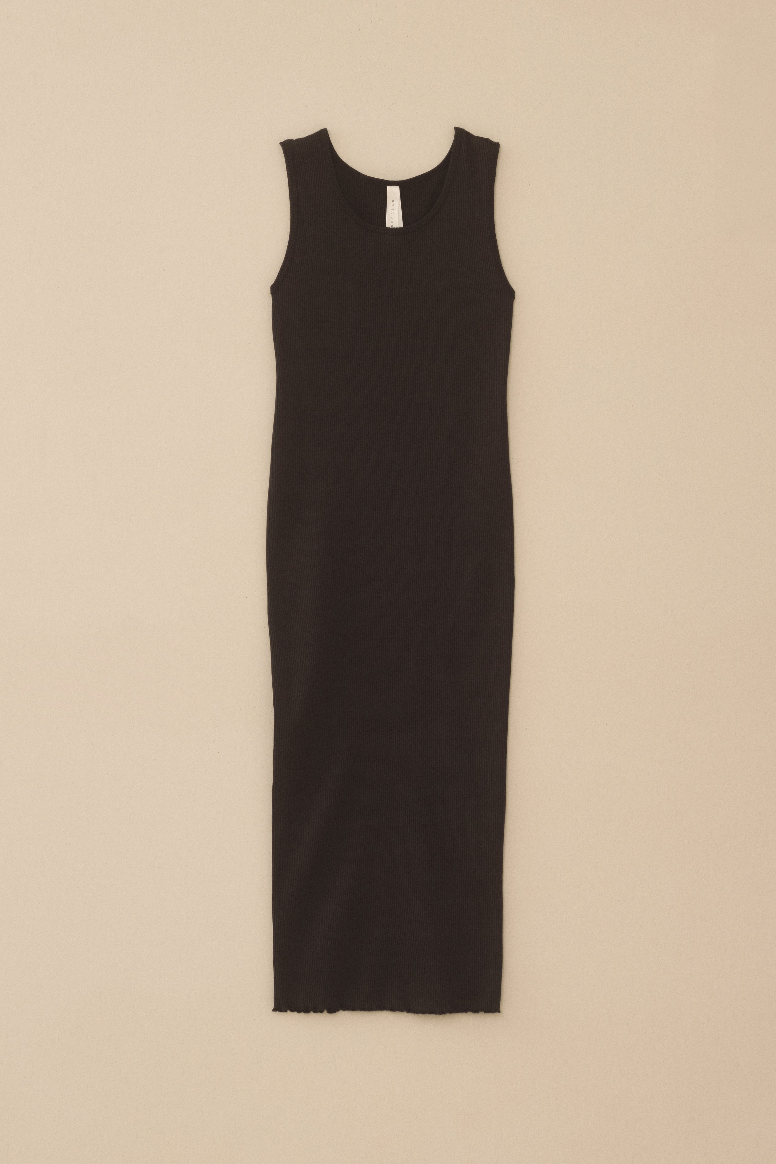 RUFFLE RIB DRESS