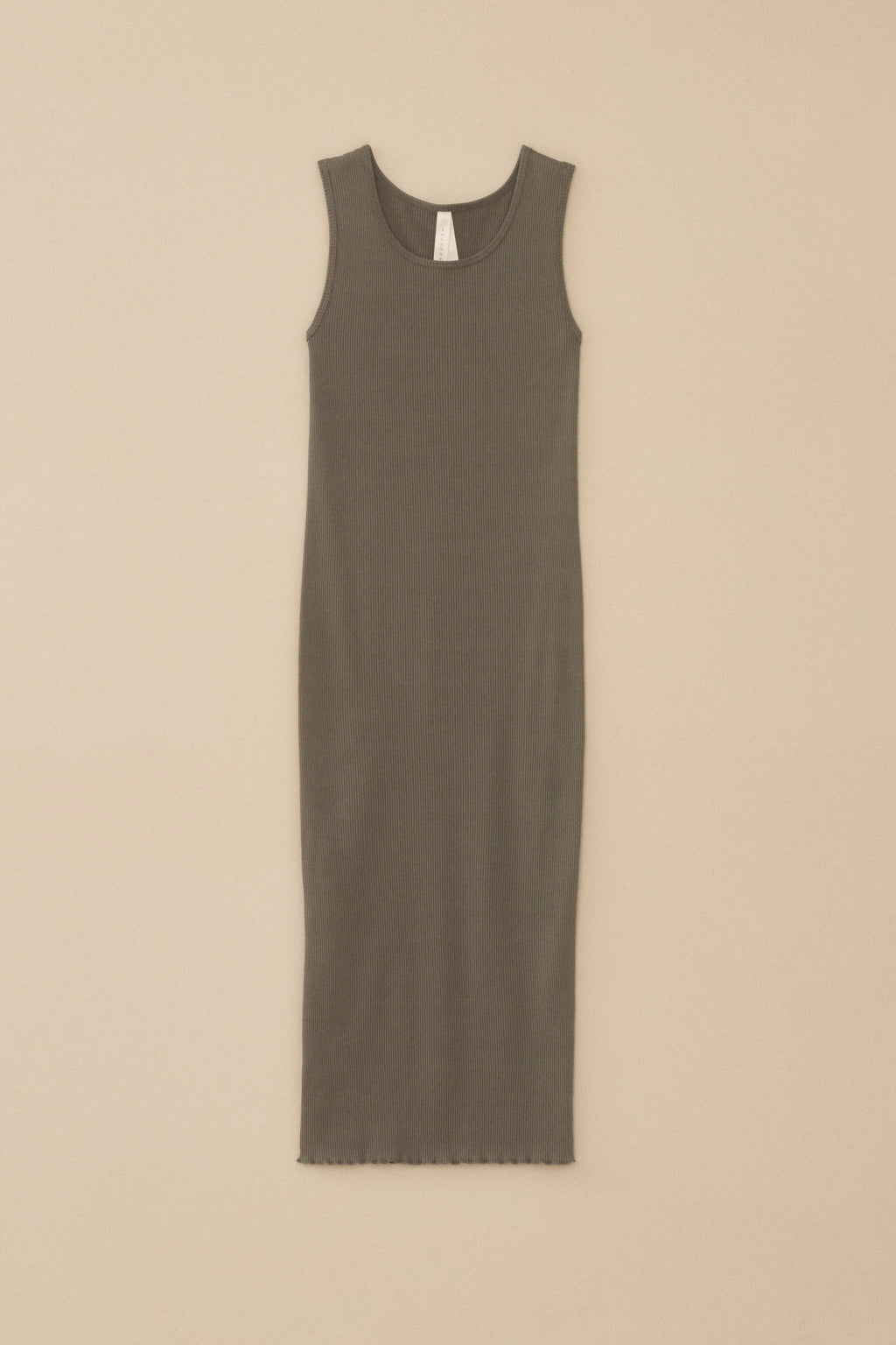 RUFFLE RIB DRESS