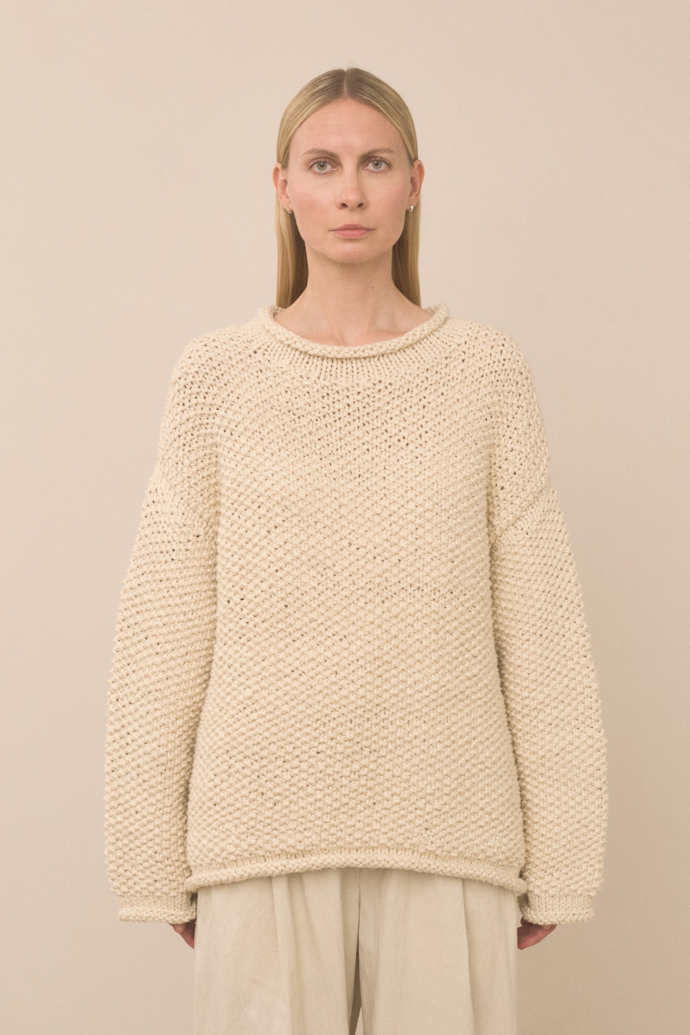 HANDKNIT CREPE ROLLNECK