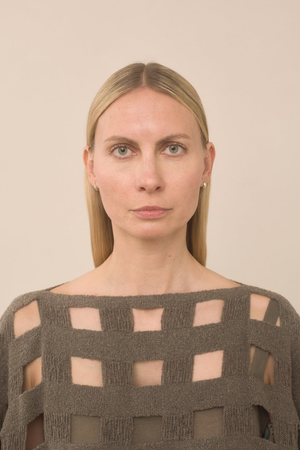 HANDWOVEN GRID PONCHO