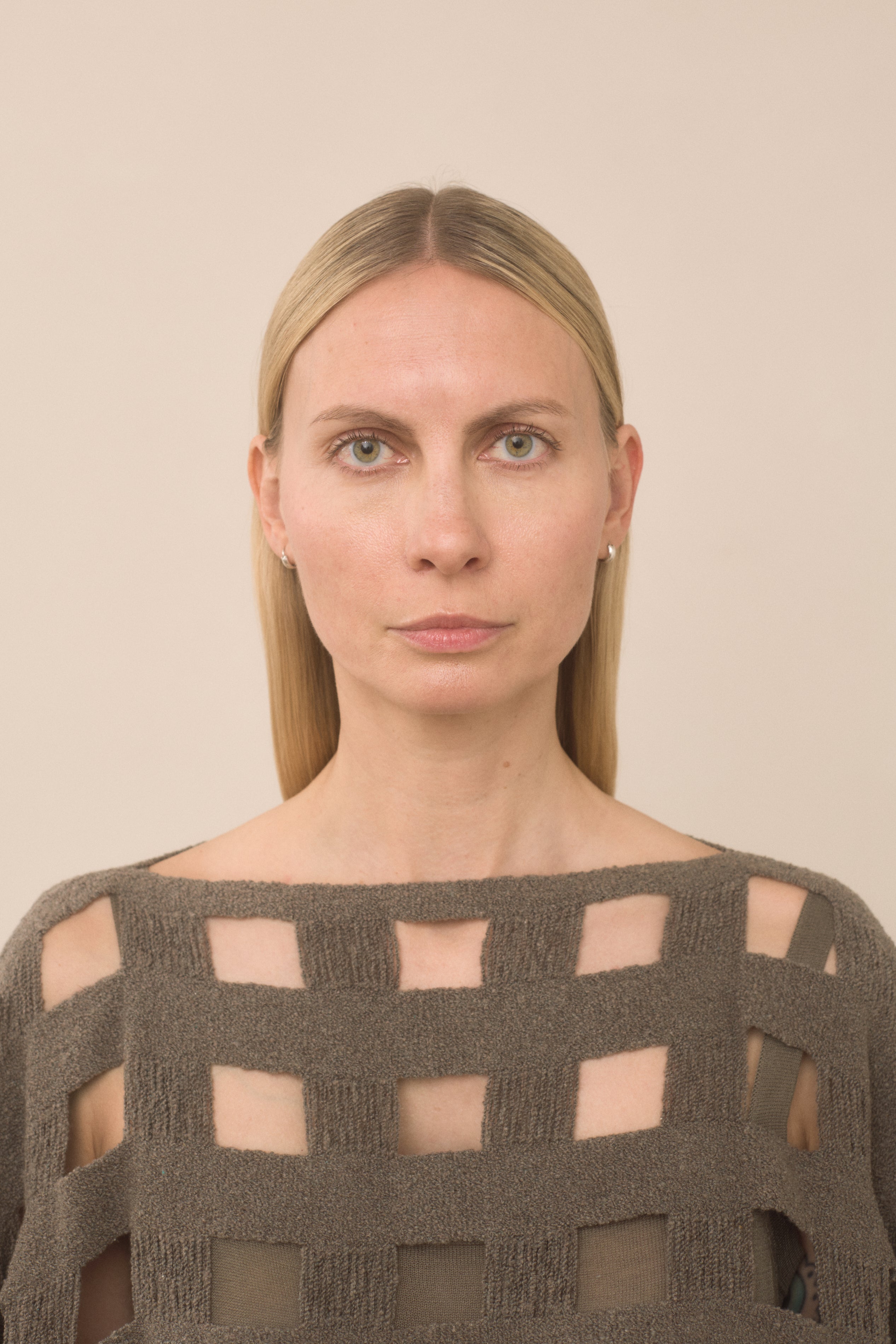 HANDWOVEN GRID PONCHO