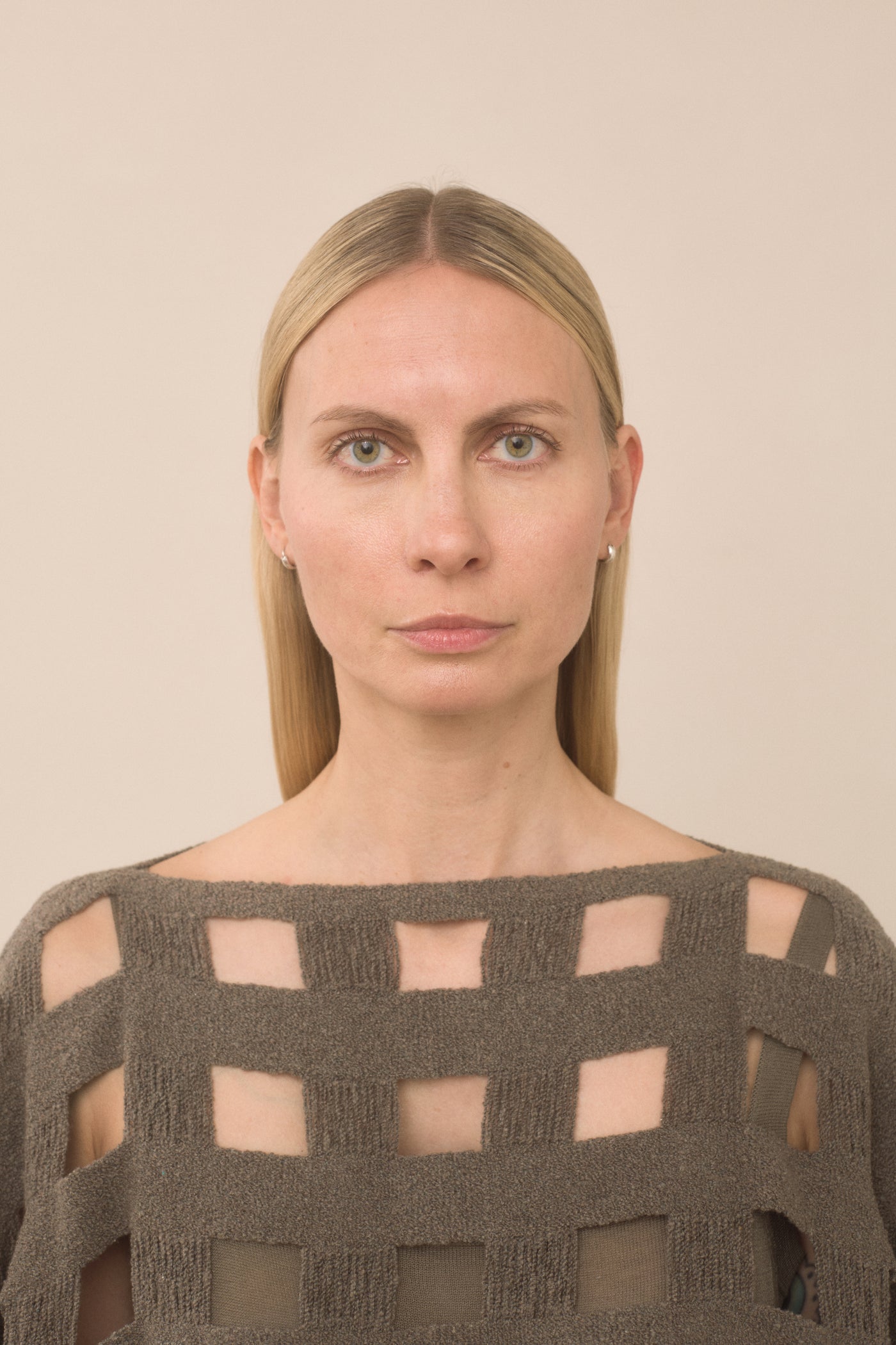 HANDWOVEN GRID PONCHO