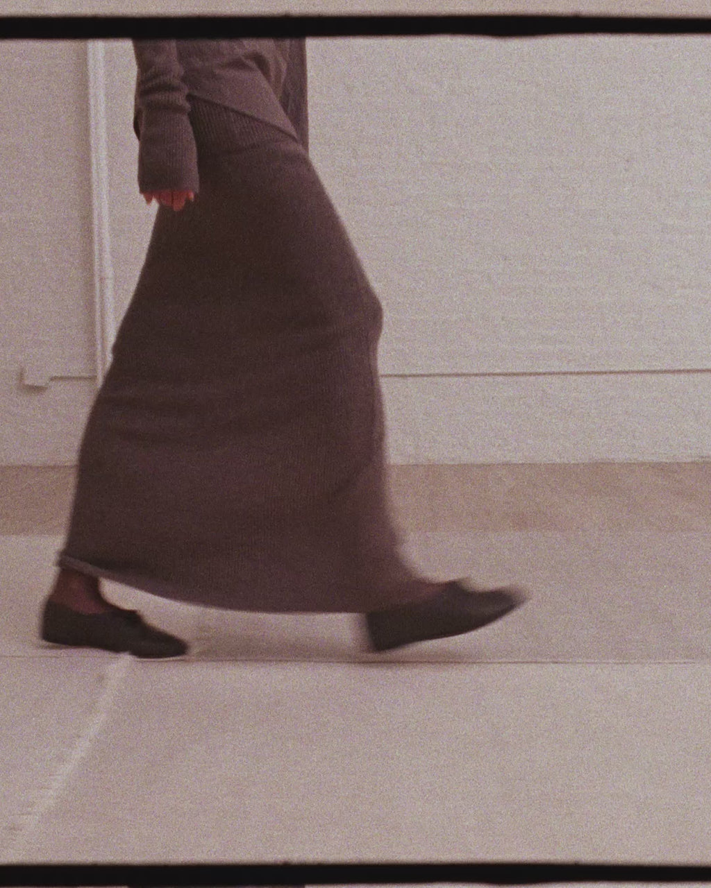 RIB SPLIT SKIRT