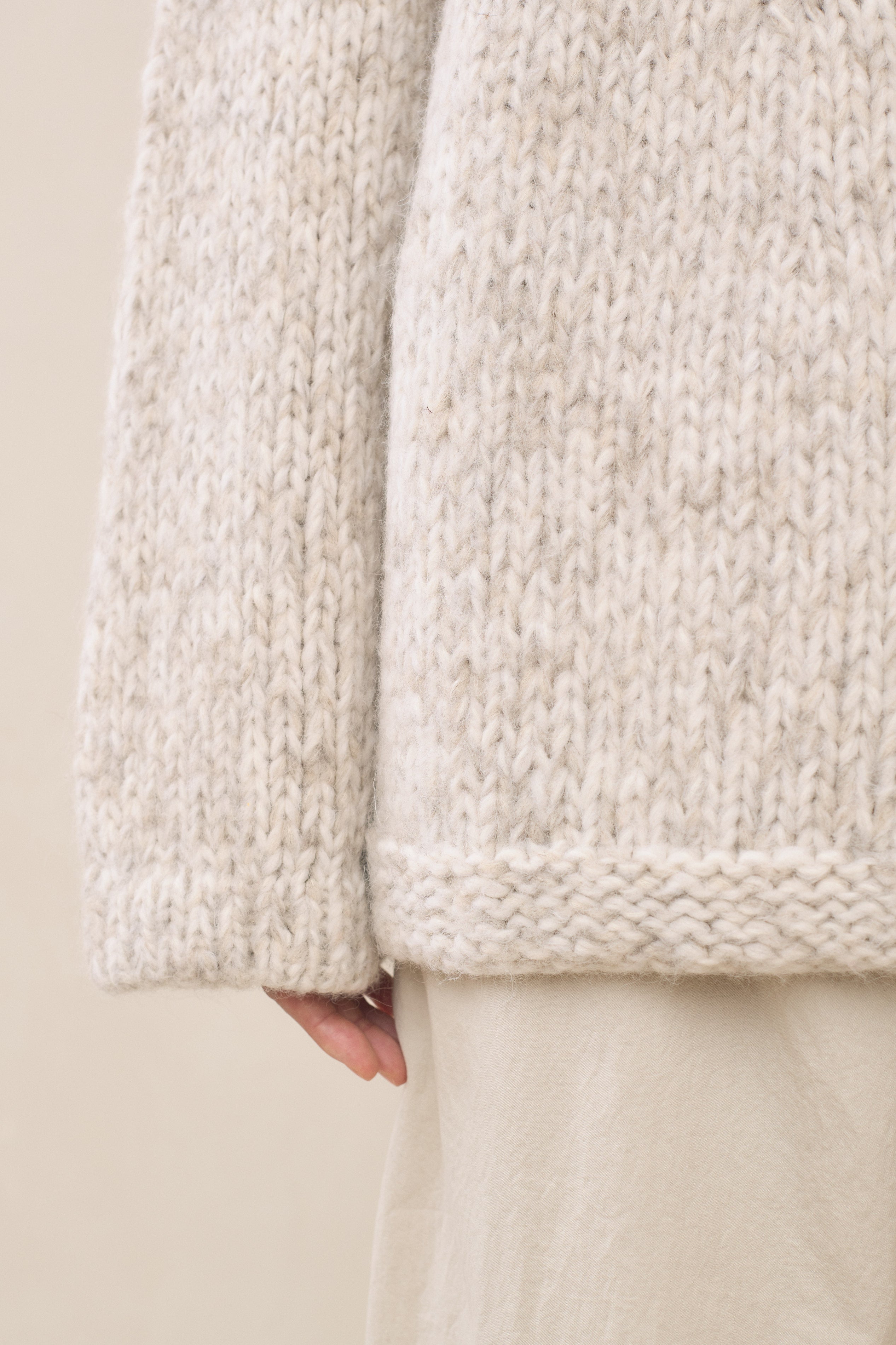 HANDKNIT MARL PULLOVER