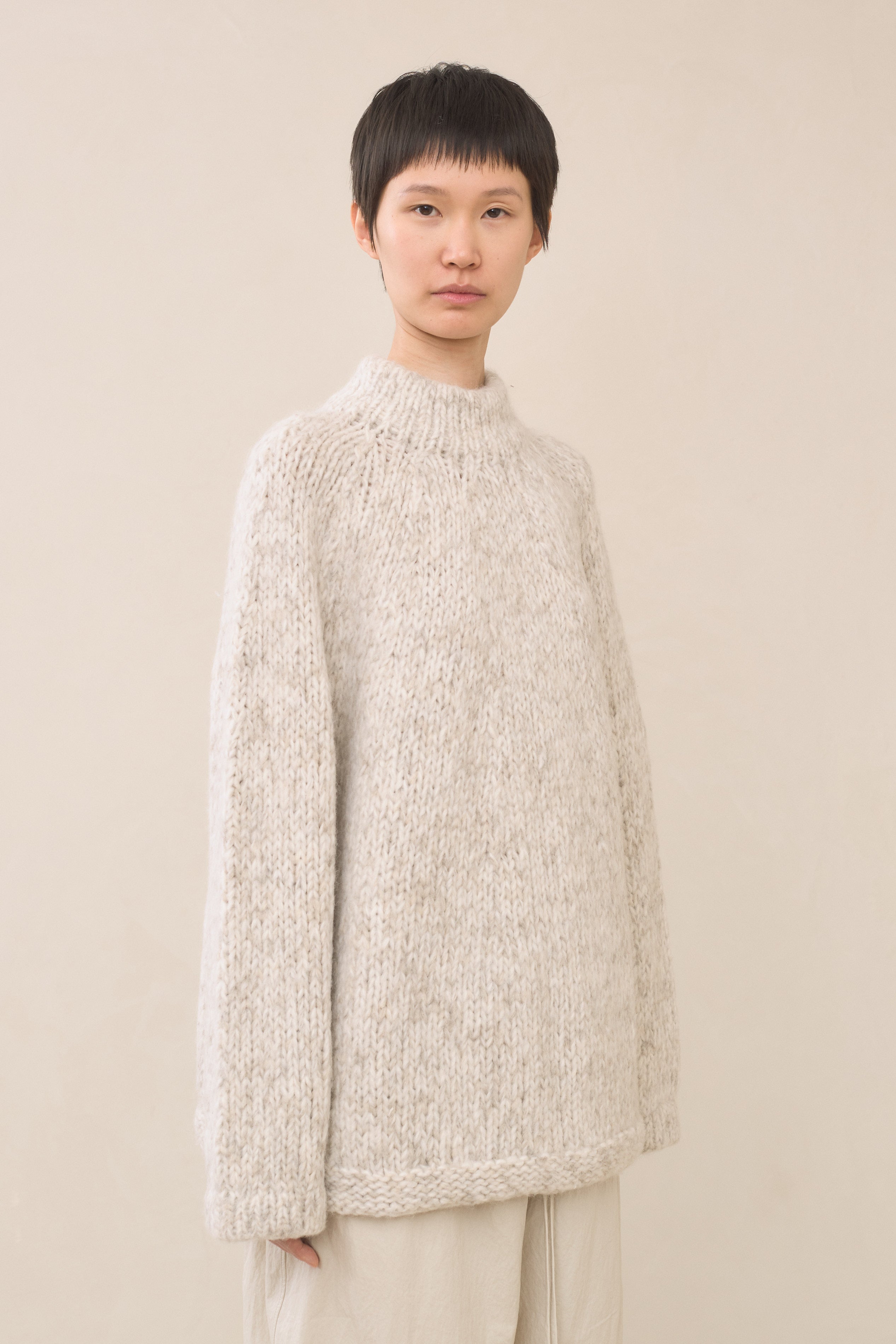 HANDKNIT MARL PULLOVER