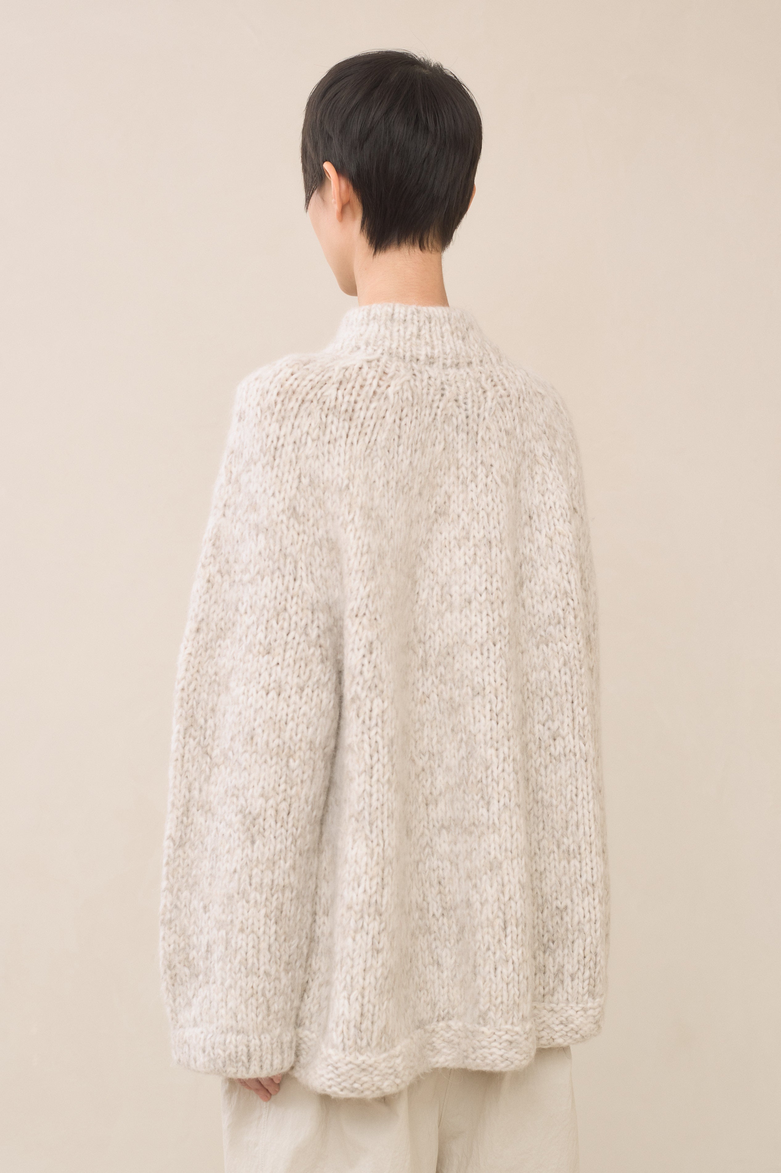 HANDKNIT MARL PULLOVER