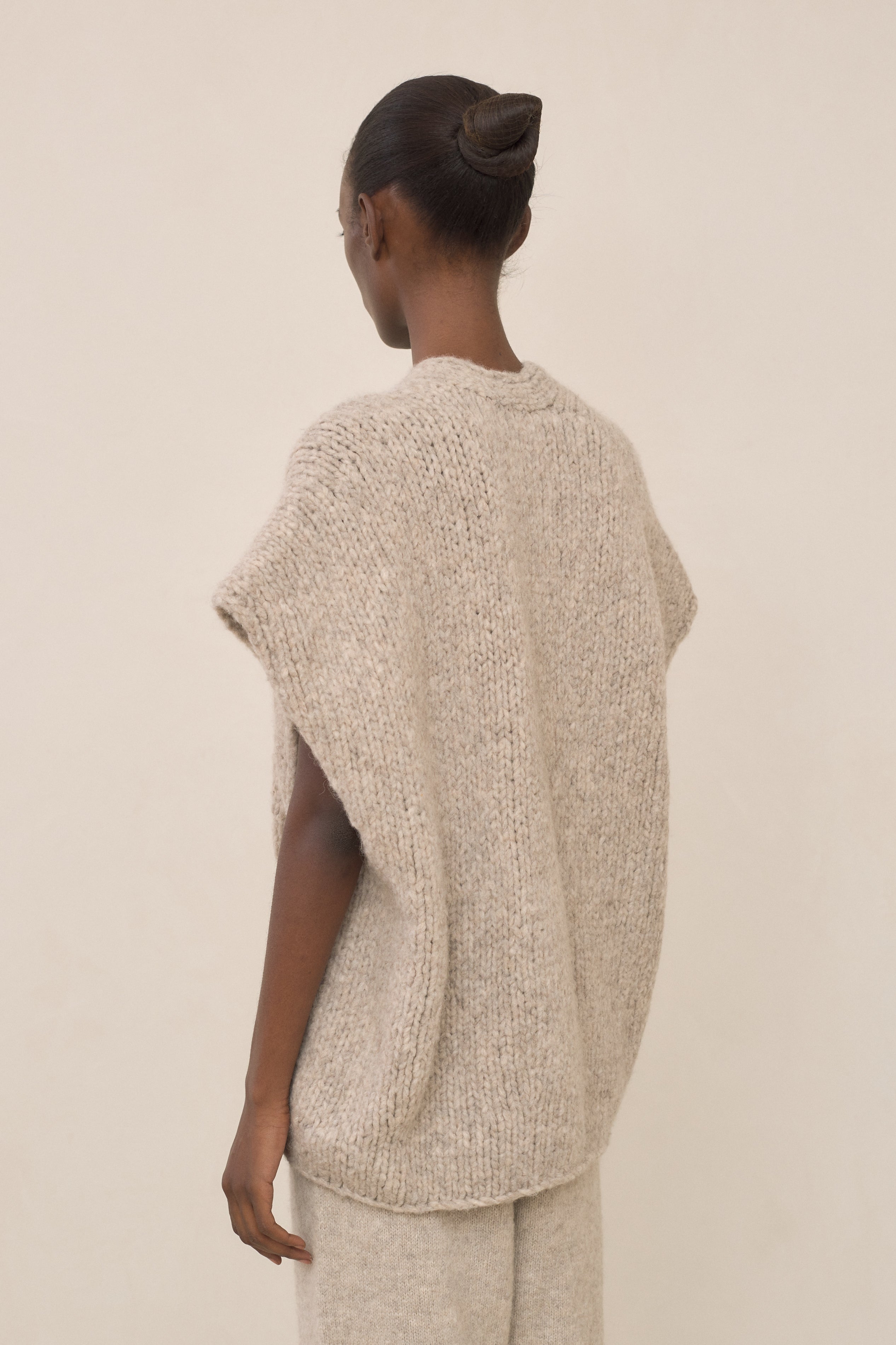 HANDKNIT CABLE VEST